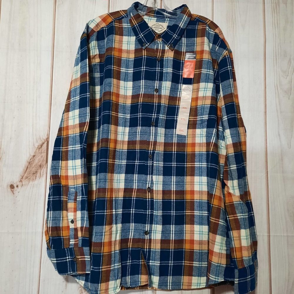 St John's Bay Shirt Men's XXL Flannel Gorp Core